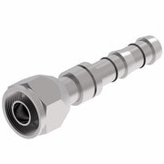 FJ3408-0810S E-Z Clip System by Danfoss | Female O-Ring Metric (Long Pilot) | A/C Refrigeration Fitting | -08 Female O-Ring Metric Long Pilot x -10 Hose Barb | Steel