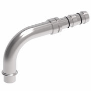 FJ3496-01-1010S E-Z Clip System by Danfoss | Pilot Connection (Long Pilot) 90° Elbow | A/C Refrigeration Fitting | -10 Long Pilot Connection x -10 Hose Barb | Steel