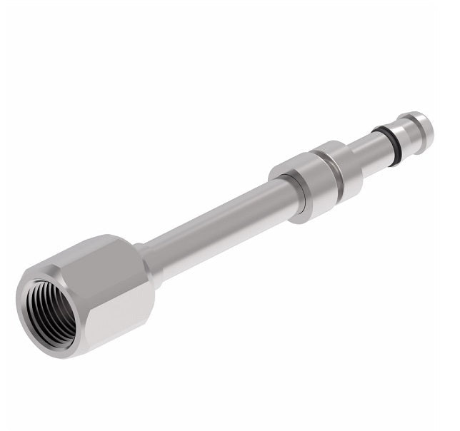 FJ3731-0404S E-Z Clip System by Danfoss | Female JIC 37° Flare | A/C Refrigeration Fitting | -04 Female JIC 37° Flare x -04 Hose Barb| Steel