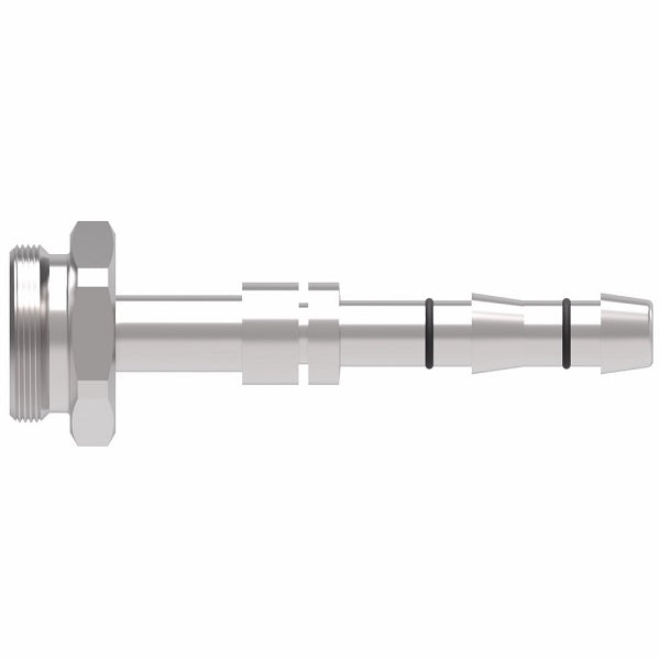 FJ3970-0808S E-Z Clip System by Danfoss | Male 5400 Coupling Thread | A/C Refrigeration Fitting | -08 Male 5400 Coupling Thread x -08 Hose Barb | Steel