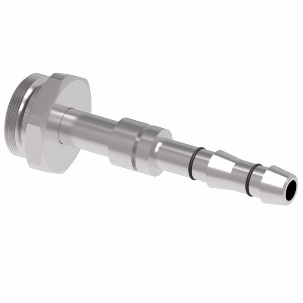 FJ3970-0606S E-Z Clip System by Danfoss | Male 5400 Coupling Thread | A/C Refrigeration Fitting | -06 Male 5400 Coupling Thread x -06 Hose Barb | Steel
