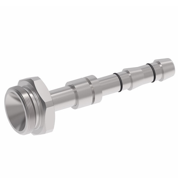 FJ3970-0808S E-Z Clip System by Danfoss | Male 5400 Coupling Thread | A/C Refrigeration Fitting | -08 Male 5400 Coupling Thread x -08 Hose Barb | Steel