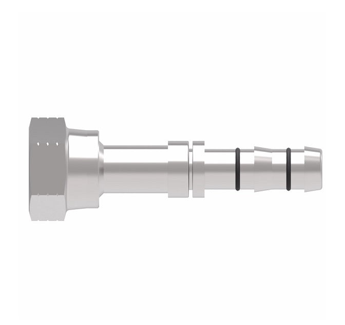 GA23911-8-8 E-Z Clip System by Danfoss | Female ORS Swivel Metric Hex Nut | A/C Refrigeration Fitting | -08 Female O-Ring Face Seal Swivel x -08 Hose Barb | Steel