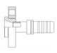 GA24335-22-16 E-Z Clip System by Danfoss | Bock Compressor Fitting | A/C Refrigeration Fitting | -22 Bock Compressor End x -16 Hose Barb | Steel