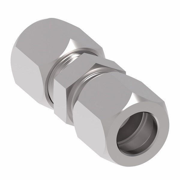 7305X8X6 Ermeto by Danfoss | 7000 Series | Small Hex Union Adapter (1.33" Length) | 1/2" Tube x 1/2" Tube | Steel
