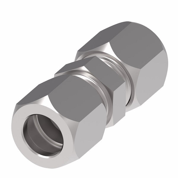 7305X4 Ermeto by Danfoss | 7000 Series | Small Hex Union Adapter | 1/4" Tube x 1/4" Tube | Steel