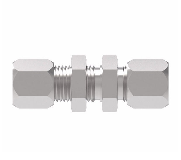 7325X6 Ermeto by Danfoss | 7000 Series | Bulkhead Union Adapter | 3/8" Tube x 3/8" Tube | Steel