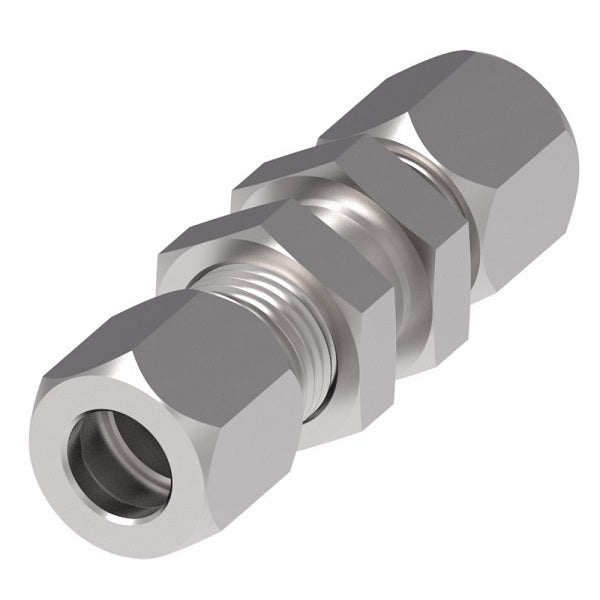 7325X16 Ermeto by Danfoss | 7000 Series | Bulkhead Union Adapter | 1" Tube x 1" Tube | Steel