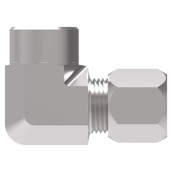 7455X4X4 Ermeto by Danfoss | 7000 Series | Female Pipe/Tube 90° Elbow Connector | 1/4" Female NPTF x 1/4" Tube OD | Steel