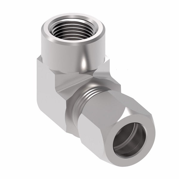 7455X10 Ermeto by Danfoss | 7000 Series | Female Pipe/Tube 90° Elbow Connector | 1/2" Female NPTF x 5/8" Tube OD | Steel