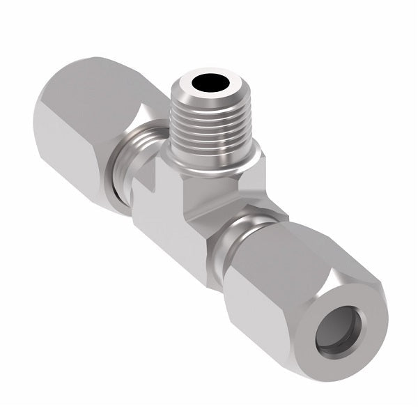 7605X12 Ermeto by Danfoss | 7000 Series | Male Pipe Branch/Tube Tee | 3/4" Tube OD x 3/4" Tube OD x 3/4" Male NPTF | Steel