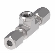 7655X4 Ermeto by Danfoss | 7000 Series | Female Pipe Branch/Tube Tee | 1/4" Tube OD x 1/4" Tube OD x 1/8" Female NPTF | Steel