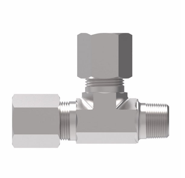 7755X10 Ermeto by Danfoss | 7000 Series | Male NPTF Run/Tube Tee | 5/8" Tube OD x 1/2" Male NPTF x 5/8" Tube OD | Steel