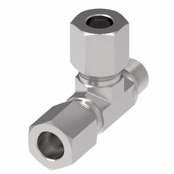 7755X4 Ermeto by Danfoss | 7000 Series | Male NPTF Run/Tube Tee | 1/4" Tube OD x 1/8" Male NPTF x 1/4" Tube OD | Steel