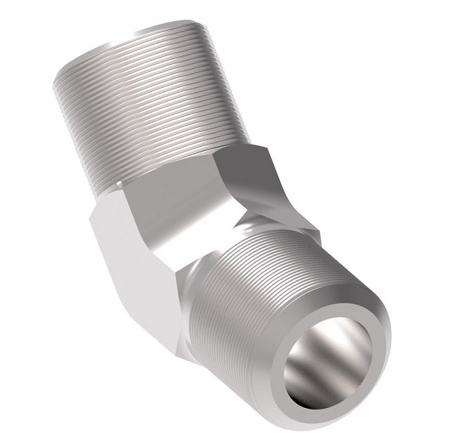 B7355X12 Ermeto by Danfoss | 7000 Series | Male 45° Elbow Connector (Body Only) | 3/4" Male Pipe x 3/4" Tube OD | Steel