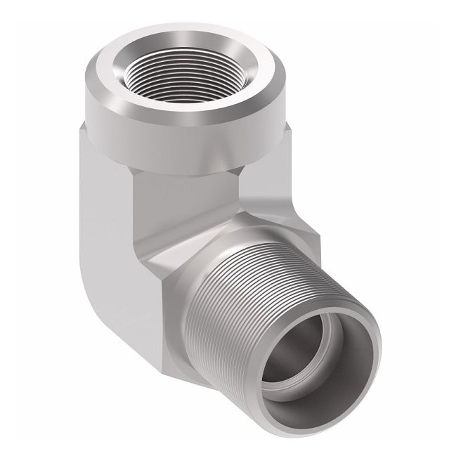 B7455X6X6 Ermeto by Danfoss | 7000 Series | Female Pipe/Tube 90° Elbow Connector (Body Only) | 3/8" Female NPTF x 3/8" Tube OD | Steel