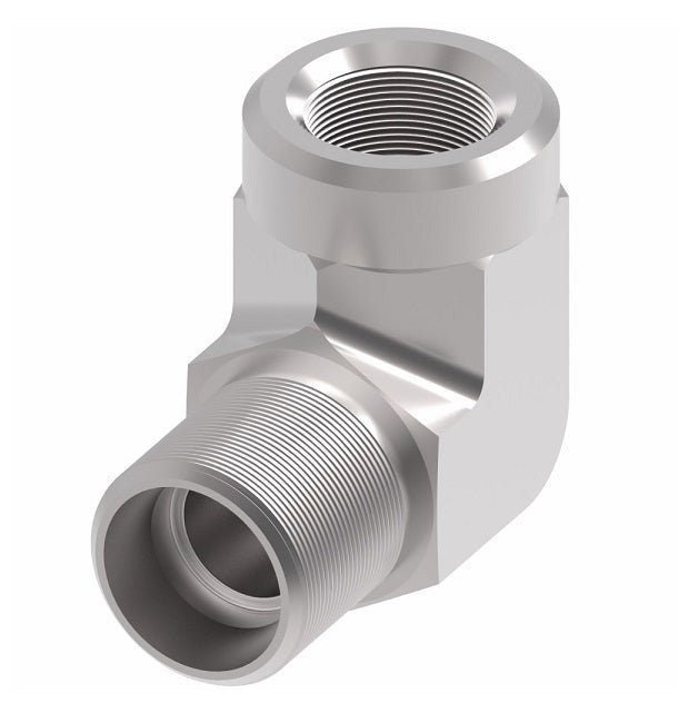 B7455X4 Ermeto by Danfoss | 7000 Series | Female Pipe/Tube 90° Elbow Connector (Body Only) | 1/8" Female NPTF x 1/4" Tube OD | Steel