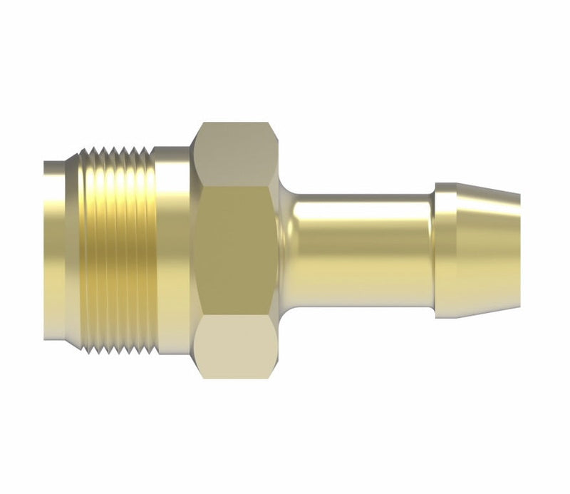 05705B-1598 Weatherhead by Danfoss | Inverted Male Connector Field Attachable Fitting | 057 'B' Series | -04 Male UNF x -05 Reusable Hose End | Brass