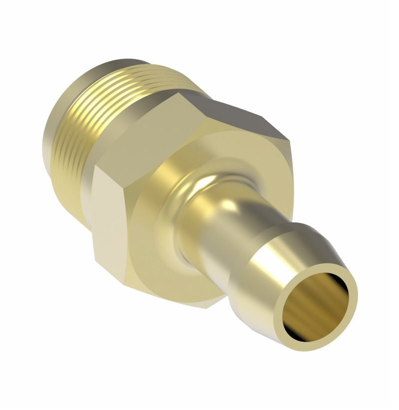 05705B-1598 Weatherhead by Danfoss | Inverted Male Connector Field Attachable Fitting | 057 'B' Series | -04 Male UNF x -05 Reusable Hose End | Brass