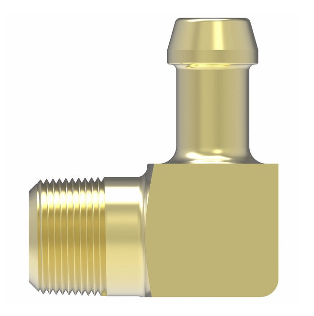 05706B-C02 Weatherhead by Danfoss | Male Pipe Rigid 90° Elbow Field Attachable Fitting | 057 'B' Series | -02 Male NPTF x -06 Reusable Hose End | Brass