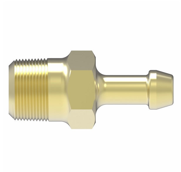 05705B-104 Weatherhead by Danfoss | Male Pipe Rigid Field Attachable Fitting | 057 'B' Series | -04 Male NPTF x -05 Reusable Hose End | Brass