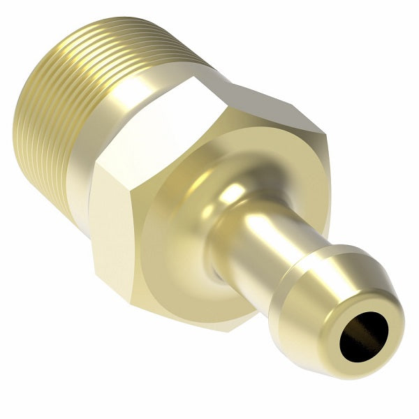 05710B-108 Weatherhead by Danfoss | Male Pipe Rigid Field Attachable Fitting | 057 'B' Series | -08 Male NPTF x -10 Reusable Hose End | Brass
