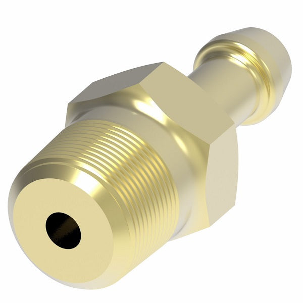 05710B-108 Weatherhead by Danfoss | Male Pipe Rigid Field Attachable Fitting | 057 'B' Series | -08 Male NPTF x -10 Reusable Hose End | Brass