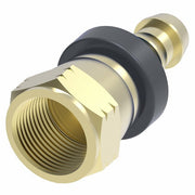 10005B-605 Weatherhead by Danfoss | Female JIC 37° Swivel Field Attachable Push-On Fitting | 100 'B' Series Barb-Tite | -05 Female JIC 37° Swivel x -05 Push-On Hose Barb | Brass