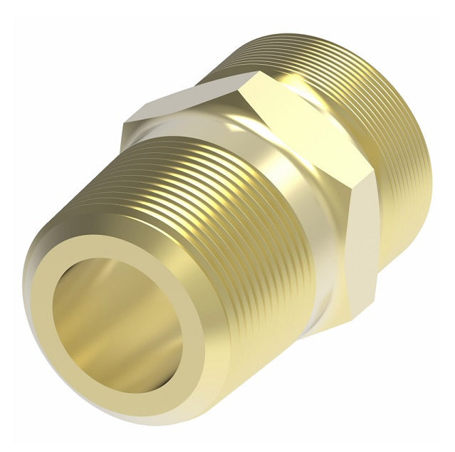 1390X6X8 Weatherhead by Danfoss | Adapter Field Attachable Fitting | 338 'B' Series DOT | 3/8" Male UNF x -08 Male NPTF | Brass