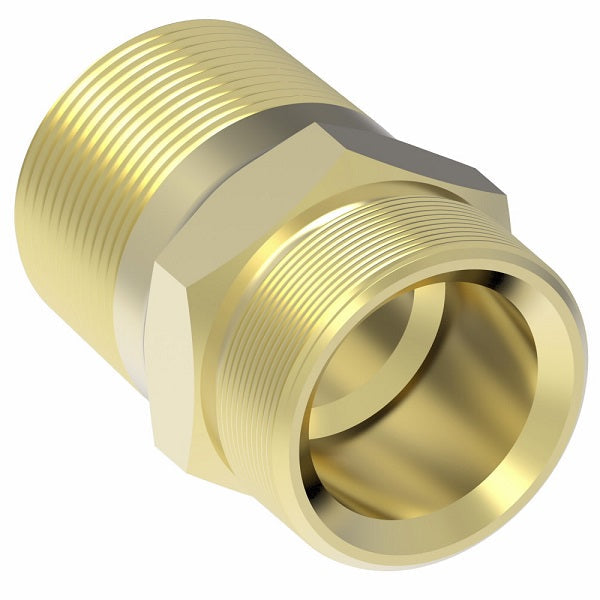1390X8 Weatherhead by Danfoss | Adapter Field Attachable Fitting | 338 'B' Series DOT | 1/2" Male UNF x -06 Male NPTF | Brass