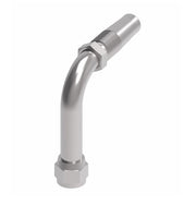 185263-12S Weatherhead by Danfoss | Female 37° JIC Swivel Long Drop 90° Elbow Field Attachable Fitting for 1 & 2 Wire Braided Hose | Nipple Assembly | -12 Female 37° JIC Swivel x -12 Reusable Hose End | Steel