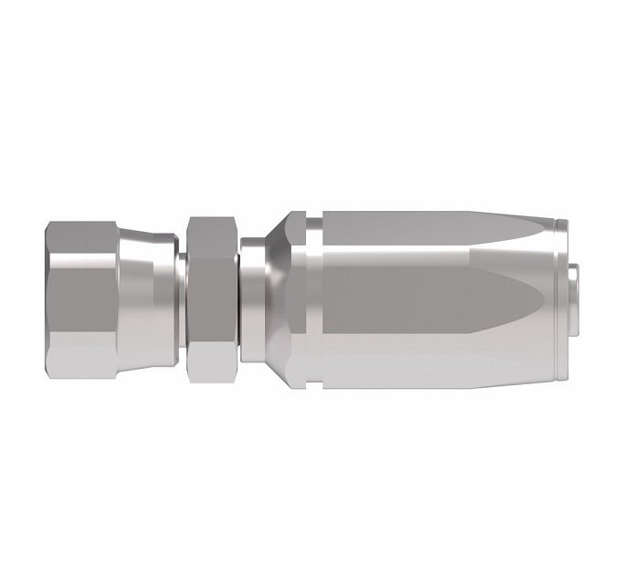 1RA6FJ6 Weatherhead by Danfoss | Female 37° JIC Swivel Field Attachable Fitting for 1 Wire Braided Hose | 1R Series | Complete Fitting | -06 Female 37° JIC Swivel x -06 Reusable Hose End | Steel