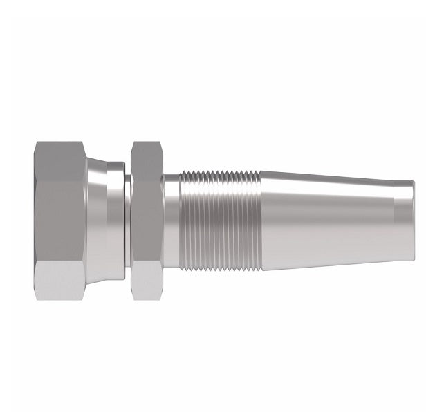 4103-4-10-8S Weatherhead by Danfoss | Female 37° JIC Swivel Field Attachable Fitting for 1 Wire Braided Hose | Nipple Assembly | -10 Female 37° JIC Swivel x -08 Reusable Hose End | Steel