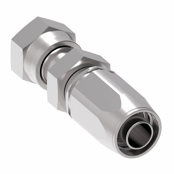 1RA6FR6 Weatherhead by Danfoss | Female ORS Swivel Field Attachable Fitting for 1 Wire Braided Hose | 1R Series | Complete Fitting | -06 Female O-Ring Face Seal Swivel x -06 Reusable Hose End | Steel
