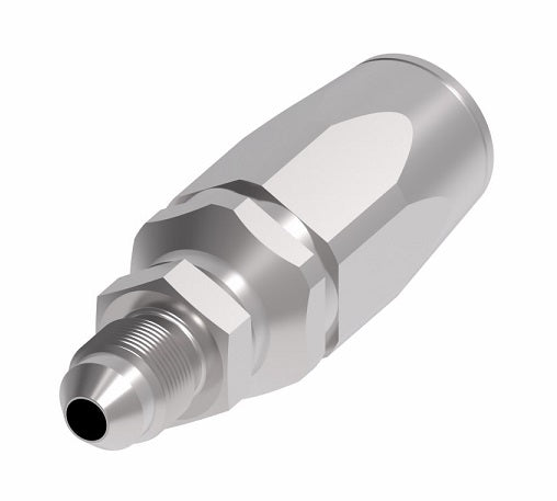 1RA6MJ6 Weatherhead by Danfoss | Male 37° JIC Flare Field Attachable Fitting for 1 Wire Braided Hose | 1R Series | Complete Fitting | -06 Male 37° JIC Flare x -06 Reusable Hose End | Steel