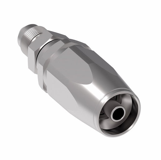 1RA12MJ12 Weatherhead by Danfoss | Male 37° JIC Flare Field Attachable Fitting for 1 Wire Braided Hose | 1R Series | Complete Fitting | -12 Male 37° JIC Flare x -12 Reusable Hose End | Steel
