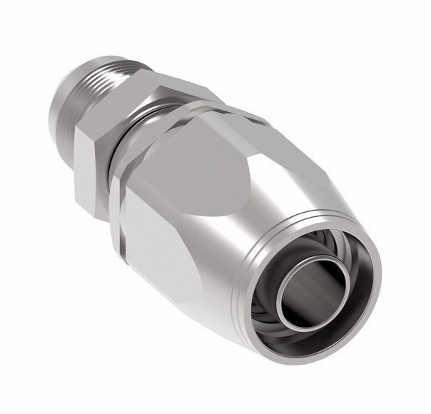 2RA8MJ8 Weatherhead by Danfoss | Male 37° JIC Flare Field Attachable Fitting for 2 Wire Braided Hose | 2R Series | Complete Fitting | -08 Male 37° JIC Flare x -08 Reusable Hose End | Steel