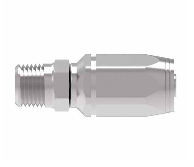 2RA6MP6 Weatherhead by Danfoss | Male Pipe Field Attachable Fitting for 2 Wire Braided Hose | 2R Series | Complete Fitting | -06 Male Pipe x -06 Reusable Hose End | Steel