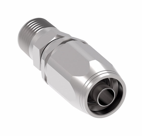 2RA8MP8 Weatherhead by Danfoss | Male Pipe Field Attachable Fitting for 2 Wire Braided Hose | 2R Series | Complete Fitting | -08 Male Pipe x -08 Reusable Hose End | Steel
