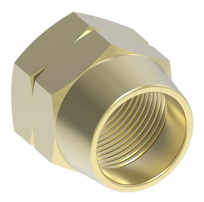 33806-B Weatherhead by Danfoss | Nut for Field Attachable Fitting | 338 'B' Series DOT | -06 Hose ID | Brass