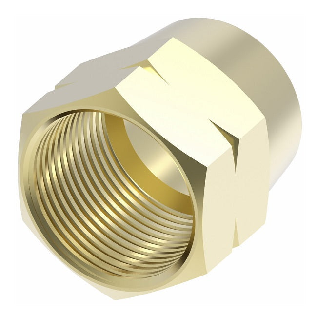 33808-B Weatherhead by Danfoss | Nut for Field Attachable Fitting | 338 'B' Series DOT | -08 Hose ID | Brass