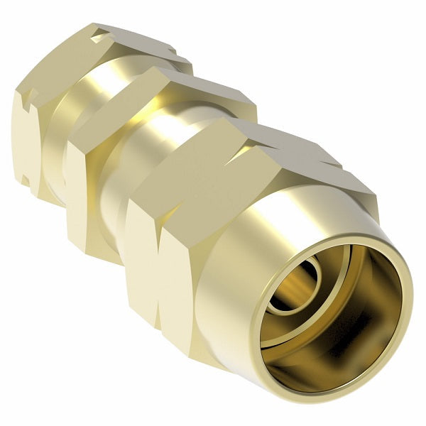 33806B-Y76 Weatherhead by Danfoss | Female Connector Field Attachable Fitting | 338 'B' Series DOT | -06 Female UNF x -06 Reusable Hose End | Brass