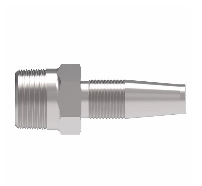4202-16-12S Weatherhead by Danfoss | Male Pipe Field Attachable Fitting for 1 Wire Braided Hose | Nipple | -16 Male Pipe x -12 Reusable Hose End | Steel