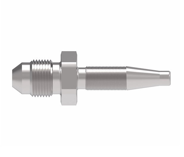 4203-6-6S Weatherhead by Danfoss | Male 37° JIC Flare Field Attachable Fitting for 1 & 2 Wire Braided Hose | Nipple Assembly | -06 Male 37° JIC Flare x -06 Reusable Hose End | Steel
