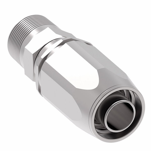 1RA4MP4 Weatherhead by Danfoss | Male Pipe Field Attachable Fitting for 1 Wire Braided Hose | 1R Series | Complete Fitting | -04 Male Pipe x -04 Reusable Hose End | Steel
