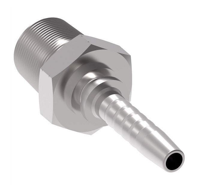 15611-F02-04ZF Winner by Danfoss | Male NPTF Rigid 2-Piece Hose Crimp Fitting | -02 Male NPTF x -04 Hose Barb | Steel