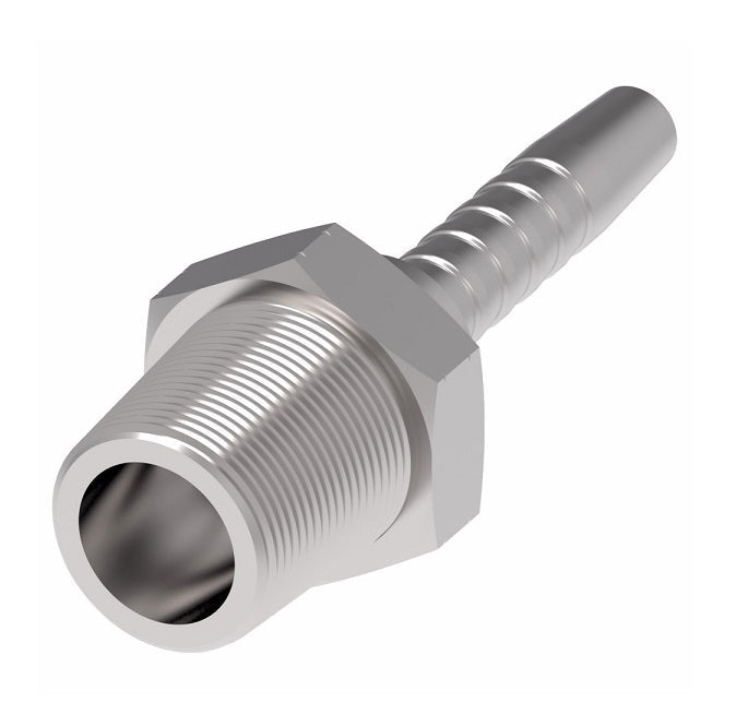 15611-F02-04ZF Winner by Danfoss | Male NPTF Rigid 2-Piece Hose Crimp Fitting | -02 Male NPTF x -04 Hose Barb | Steel