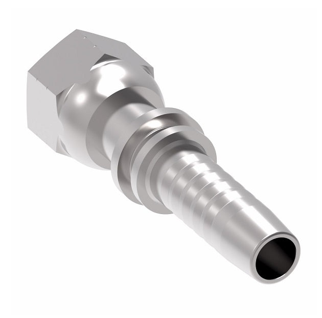 24211-04-04ZF Winner by Danfoss | Female ORS Swivel 2-Piece Hose Crimp Fitting | -04 Female O-Ring Face Seal Swivel x -04 Hose Barb | Steel