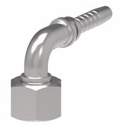 24291-16-16H56TZF Winner by Danfoss | Female ORS Swivel 90° Elbow 2-Piece Hose Crimp Fitting (56mm Drop, with Captive Nut) | -16 Female O-Ring Face Seal Swivel x -16 Hose Barb | Steel