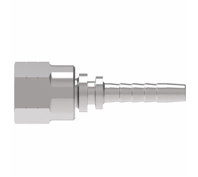 26711-10-08ZF Winner by Danfoss | Female JIC 37° Swivel 2-Piece Hose Crimp Fitting | -10 Female JIC 37° Swivel x -08 Hose Barb | Steel